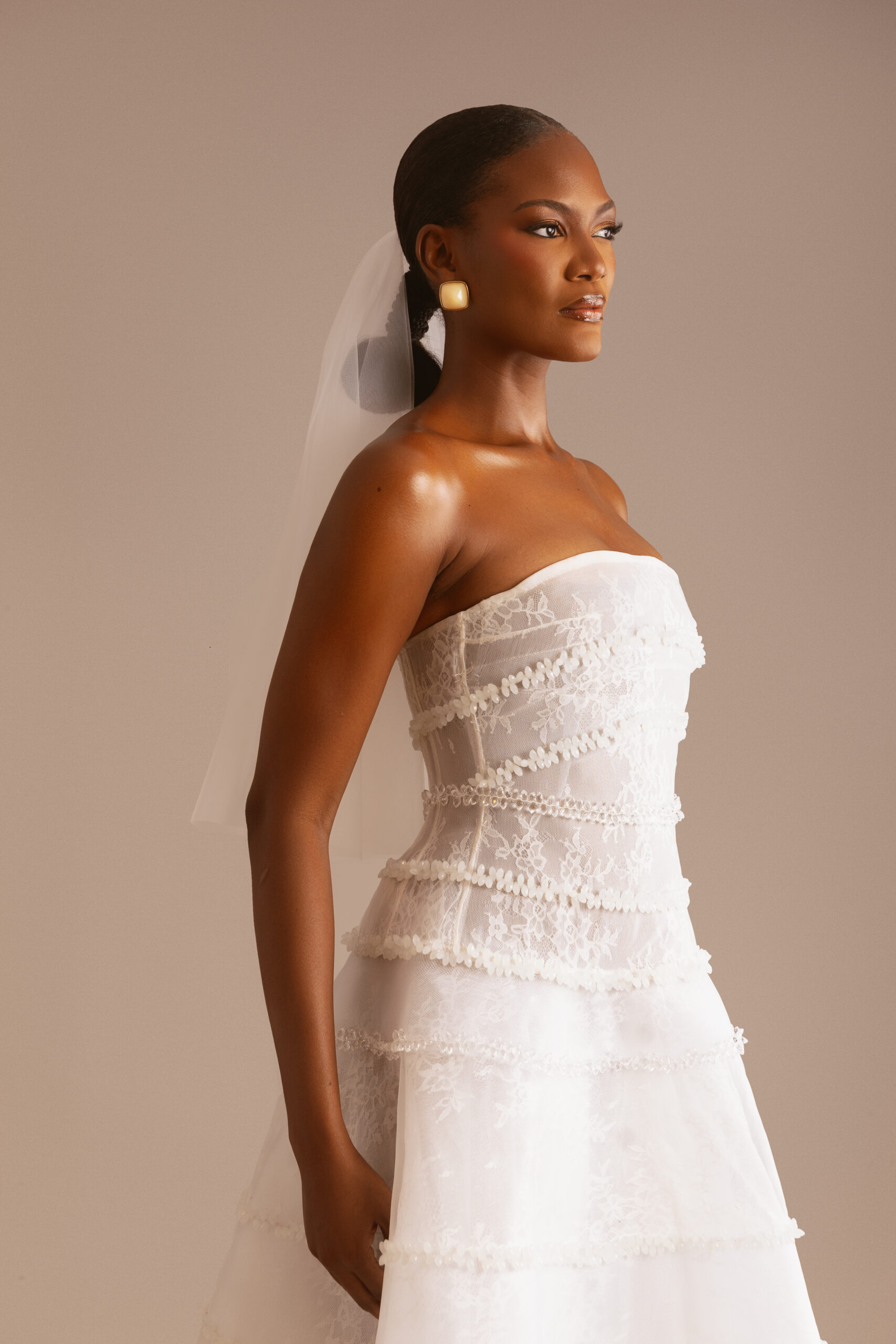 Yemi Shoyemi White Sleeveless Dress